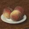 Henri Fantin-Latour, Trois Pêches sur un plat Henri Fantin-Latour, Trois Pêches sur un plat
